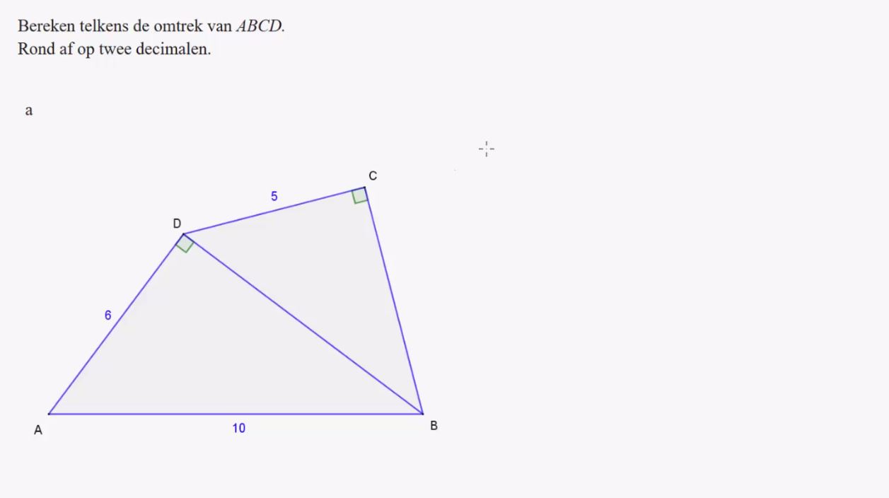 Lengte, omtrek en oppervlakte Opgave 61