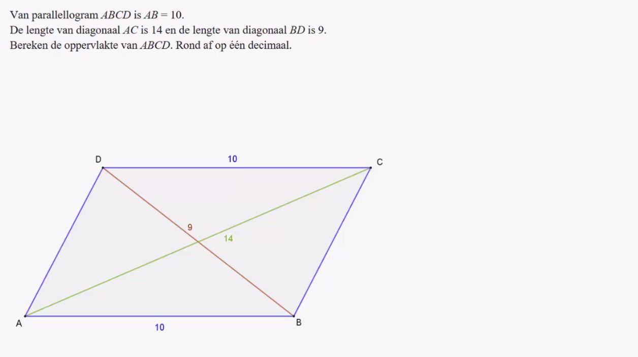 Lengte, omtrek en oppervlakte Opgave 62