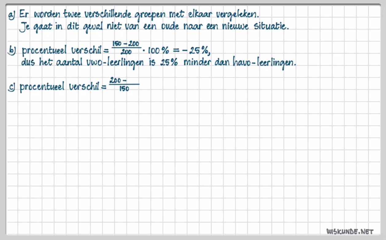 Rekenen met procenten Opgave 4
