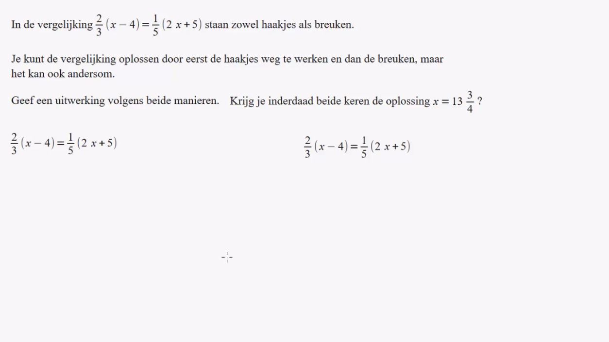 Lineaire verbanden Opgave 19