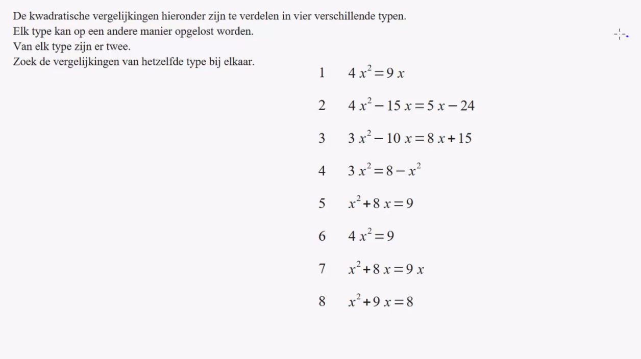 Tweedegraadsvergelijkingen en tweedegraadsfuncties opgave 19