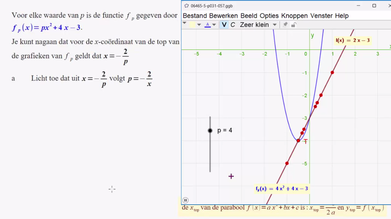 Werken met parameters Opgave 57
