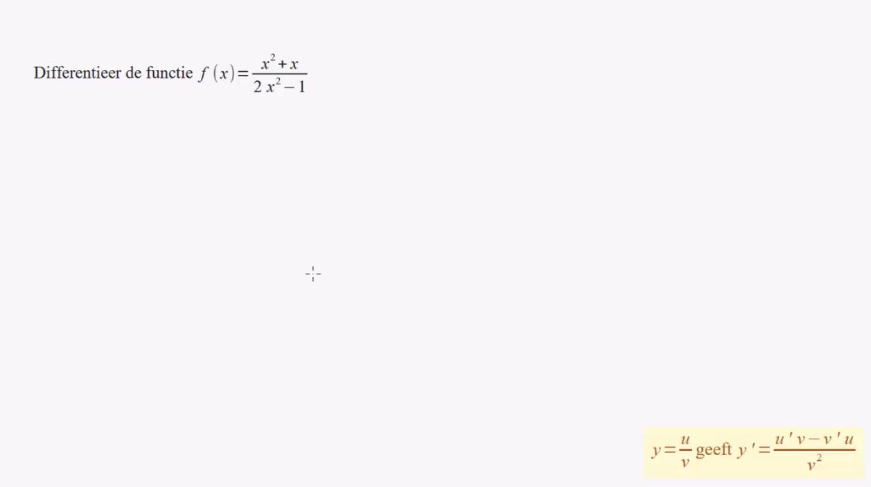 De productregel en de quotiëntregel Opgave 61