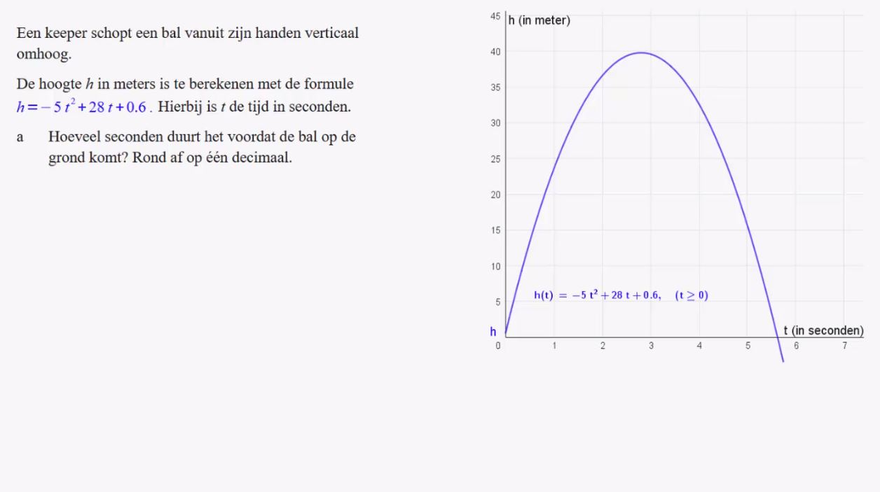 Afgeleide, raaklijn en snelheid Opgave 75