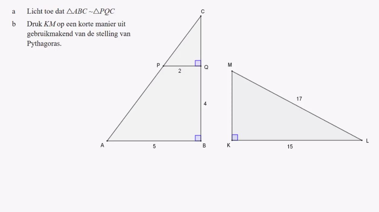 Berekeningen in driehoeken Opgave 8
