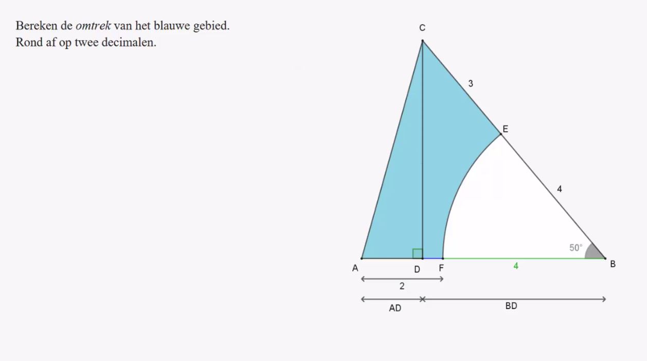 Lengte, omtrek en oppervlakte Opgave 25