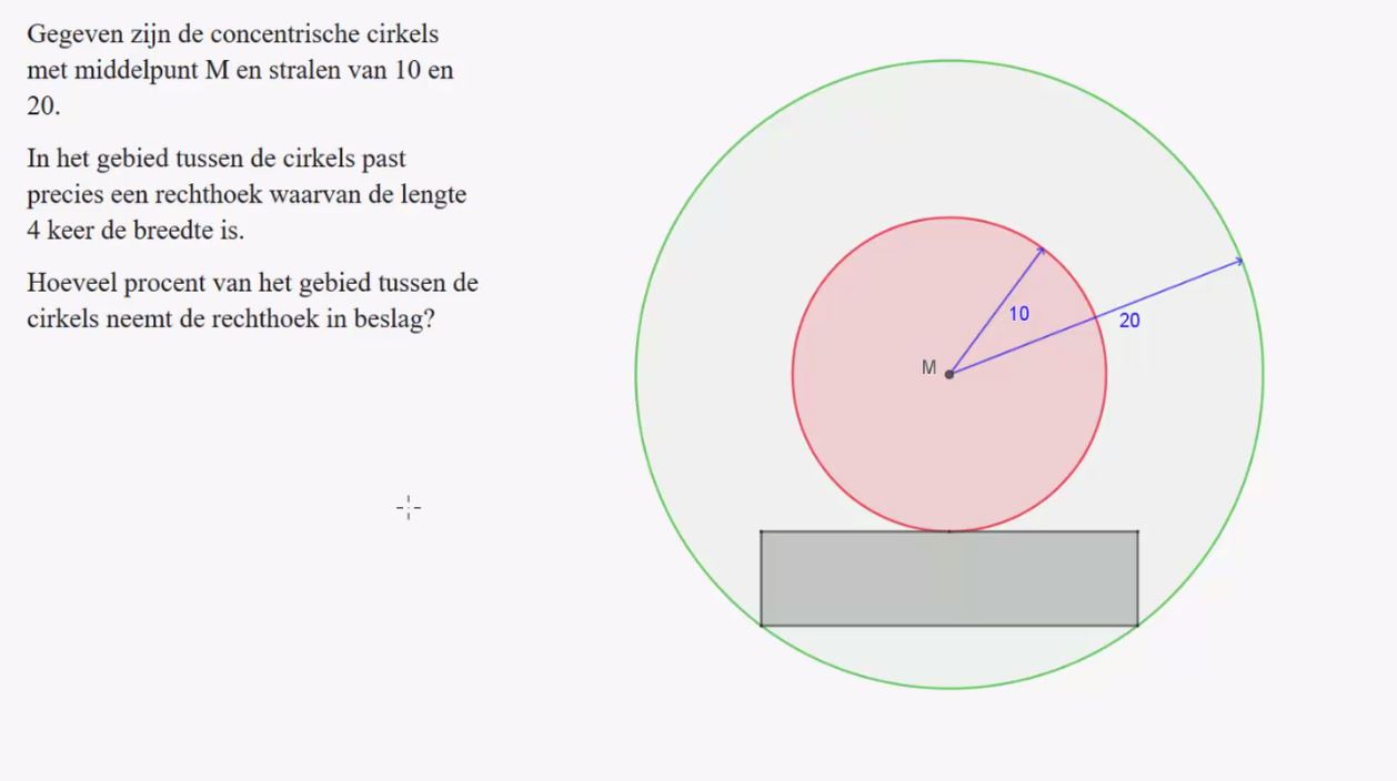 Vergelijkingen in de meetkunde Opgave 60