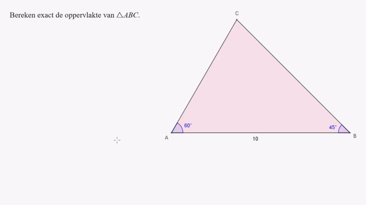 Vergelijkingen in de meetkunde Opgave 64
