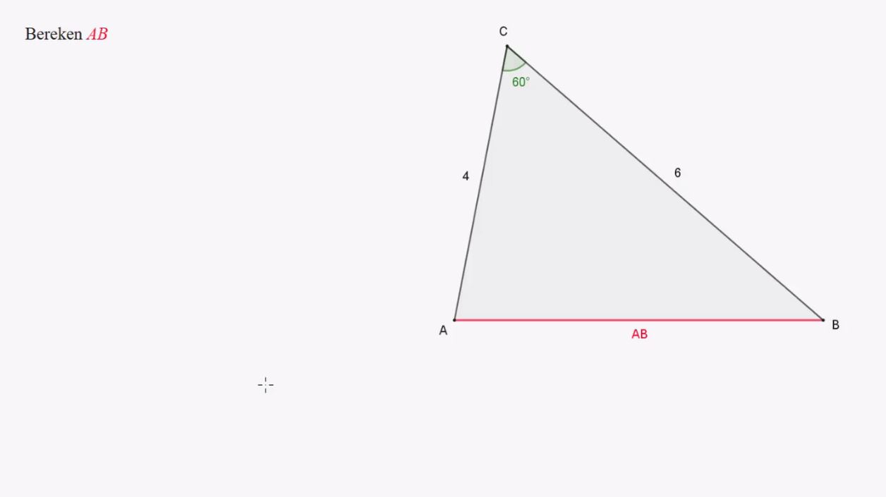 De sinusregel en de cosinusregel opgave 79