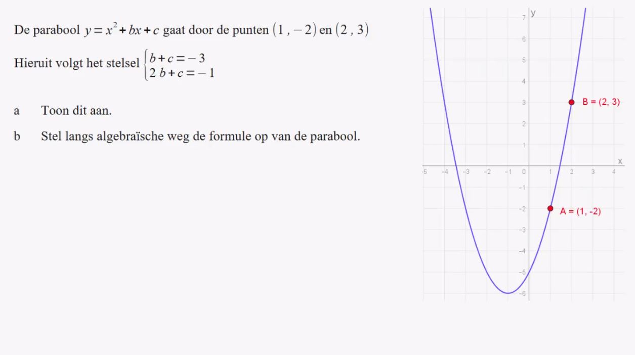 Stelsels vergelijkingen Opgave 12