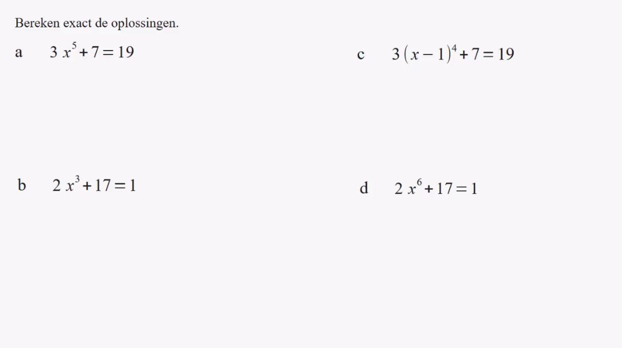 Hogeregraadsvergelijkingen Opgave 45
