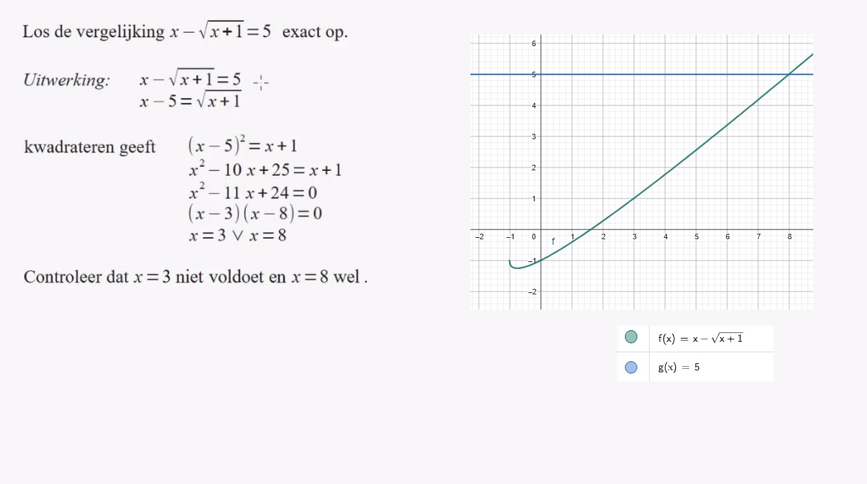 Regels voor het oplossen van vergelijkingen Opgave 50
