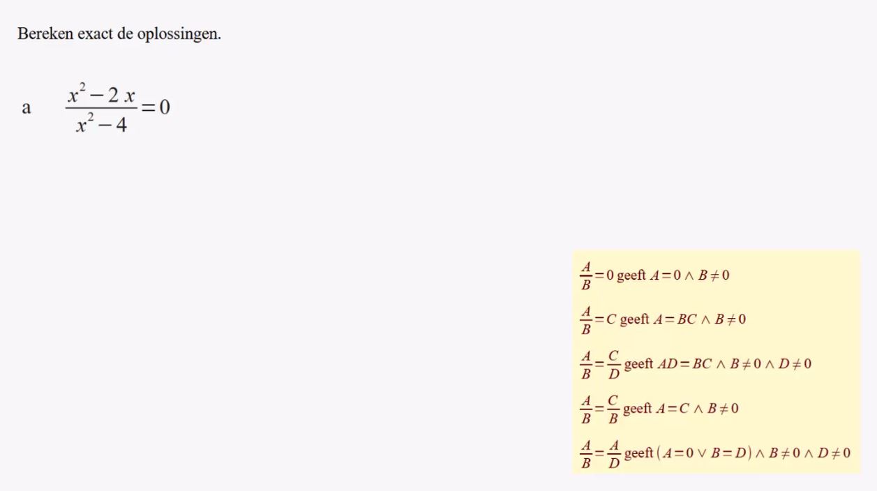 Regels voor het oplossen van vergelijkingen Opgave 65
