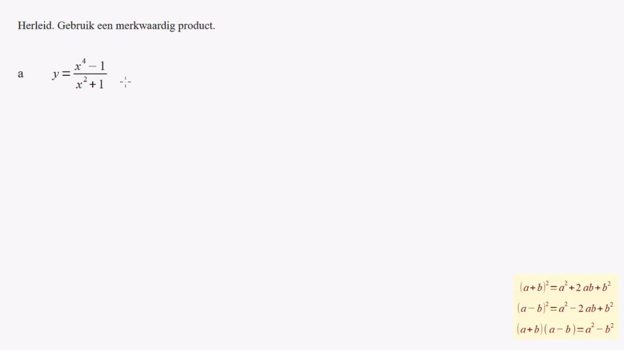 Formules met breuken herleiden Opgave 72