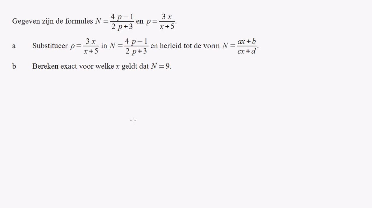 Formules met breuken herleiden Opgave 74