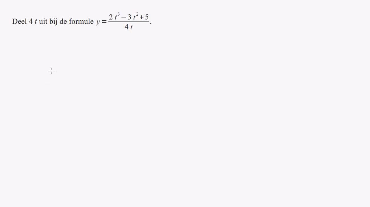 Formules met breuken herleiden Opgave 79