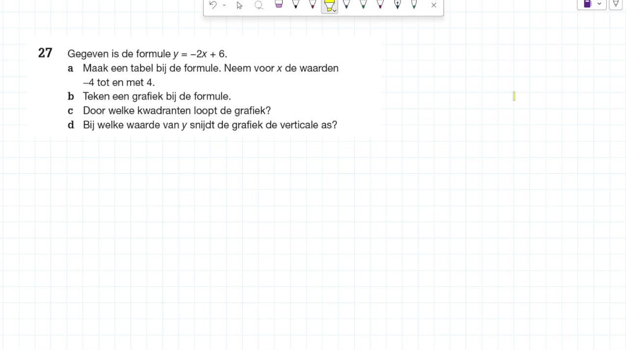 Lineaire formules Opgave 27