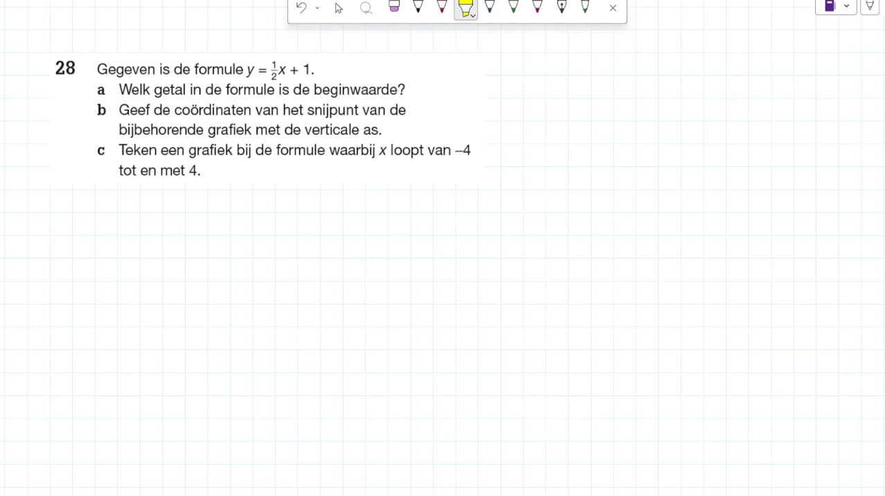 Lineaire formules Opgave 28