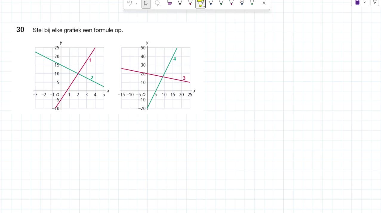 Lineaire formules Opgave 30