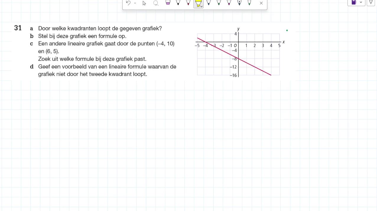 Lineaire formules Opgave 31