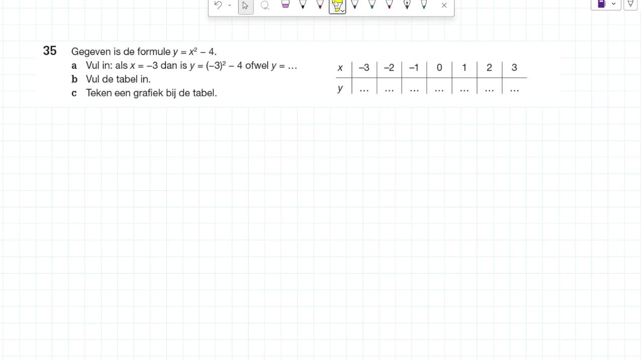 Kwadratische formules Opgave 35