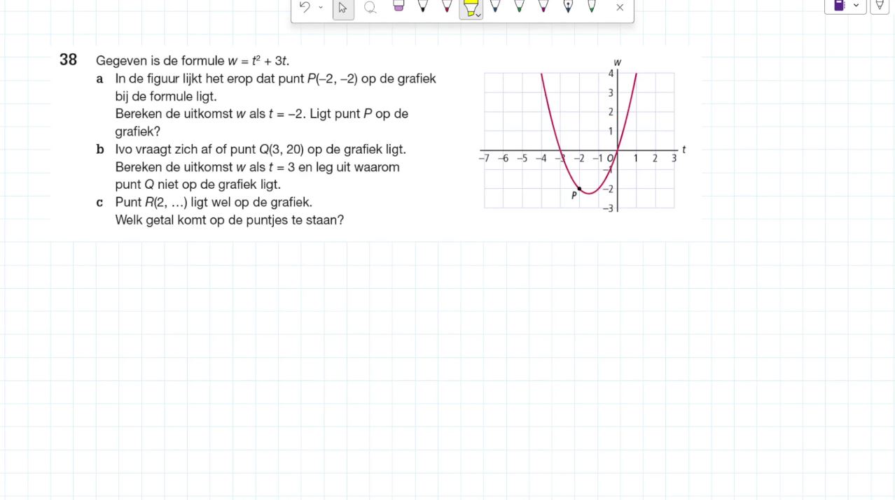 Kwadratische formules Opgave 38