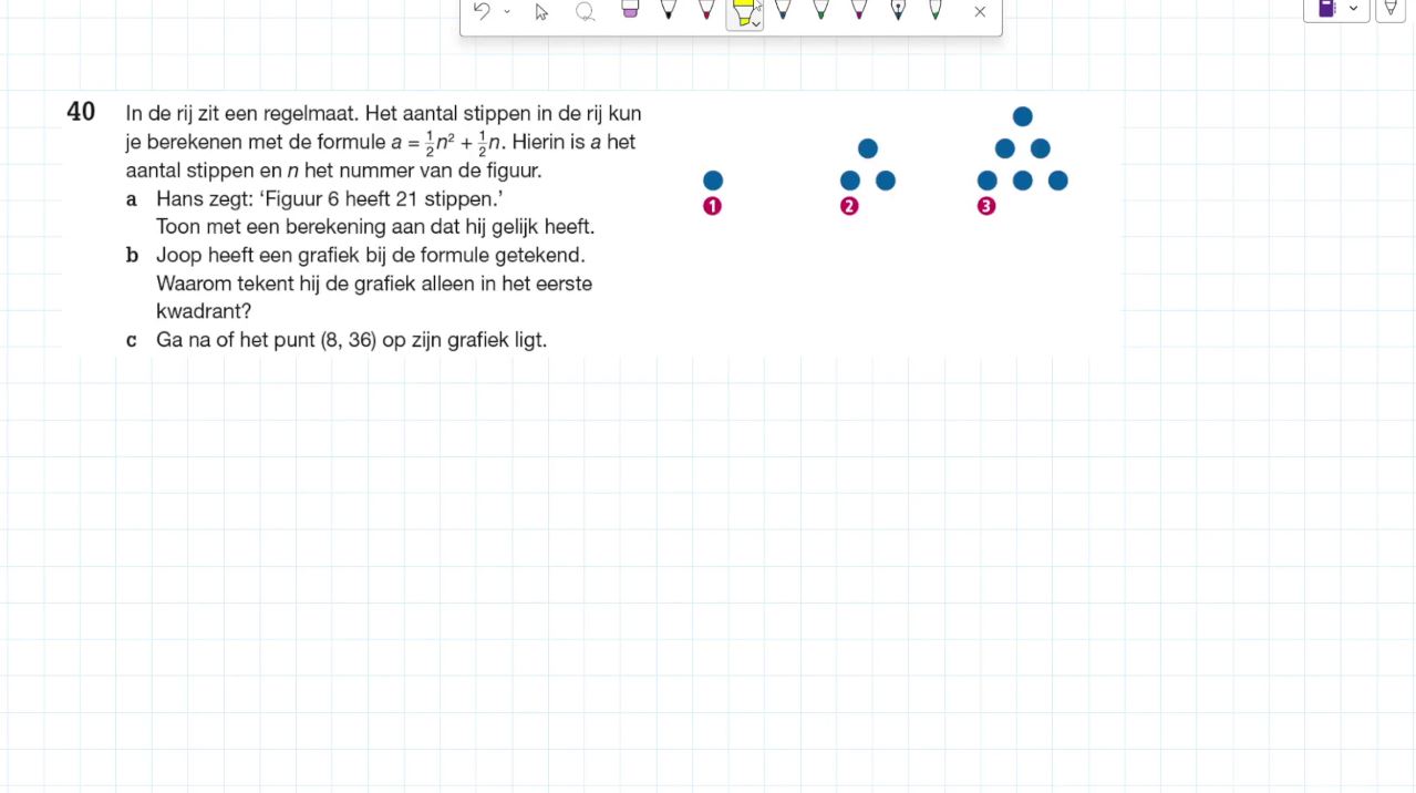 Kwadratische formules Opgave 40