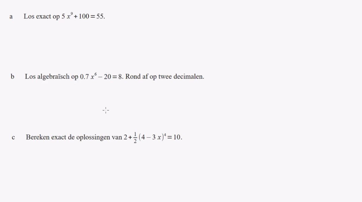 Hogeregraadsvergelijkingen Opgave 72