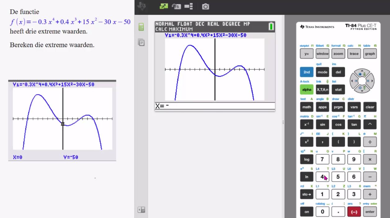 Extreme waarden en wiskundige modellen Opgave 85