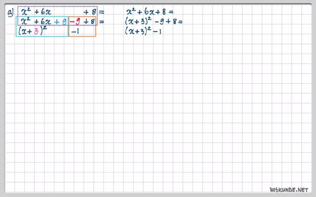 Kwadraatafsplitsen Opgave 18