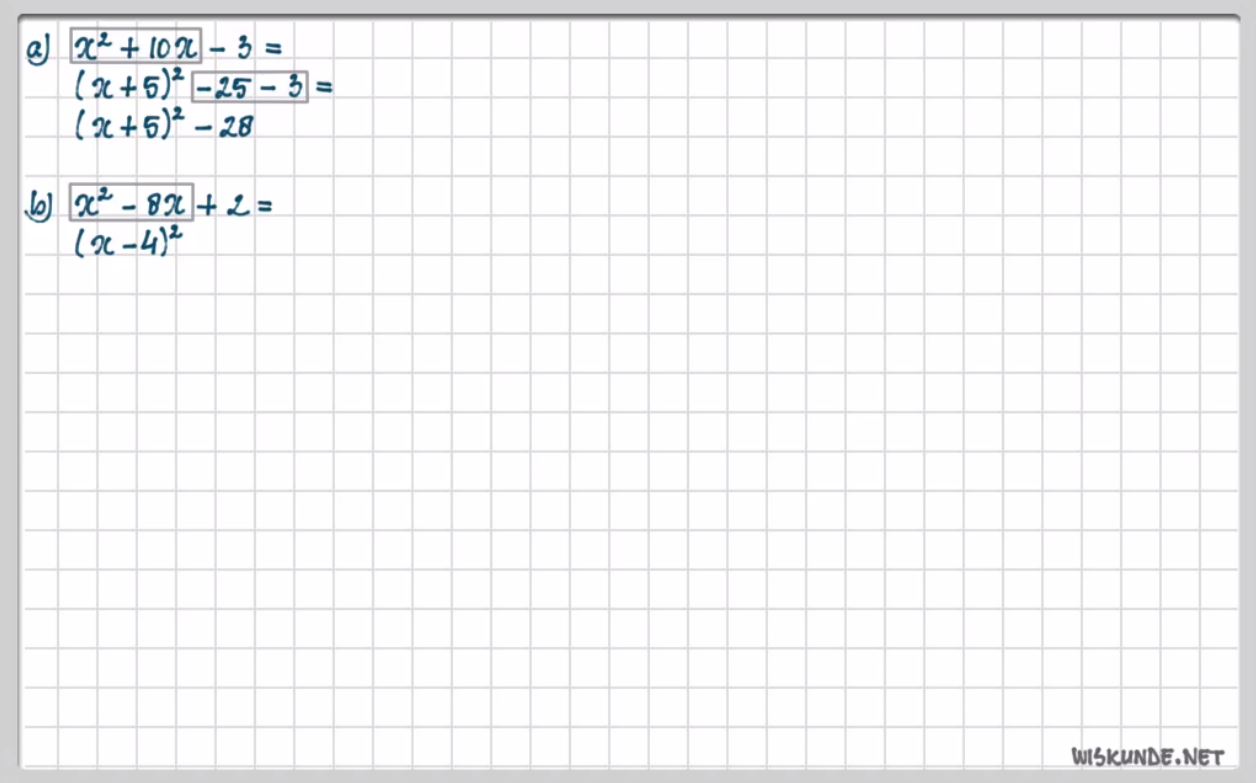 Kwadraatafsplitsen Opgave 29