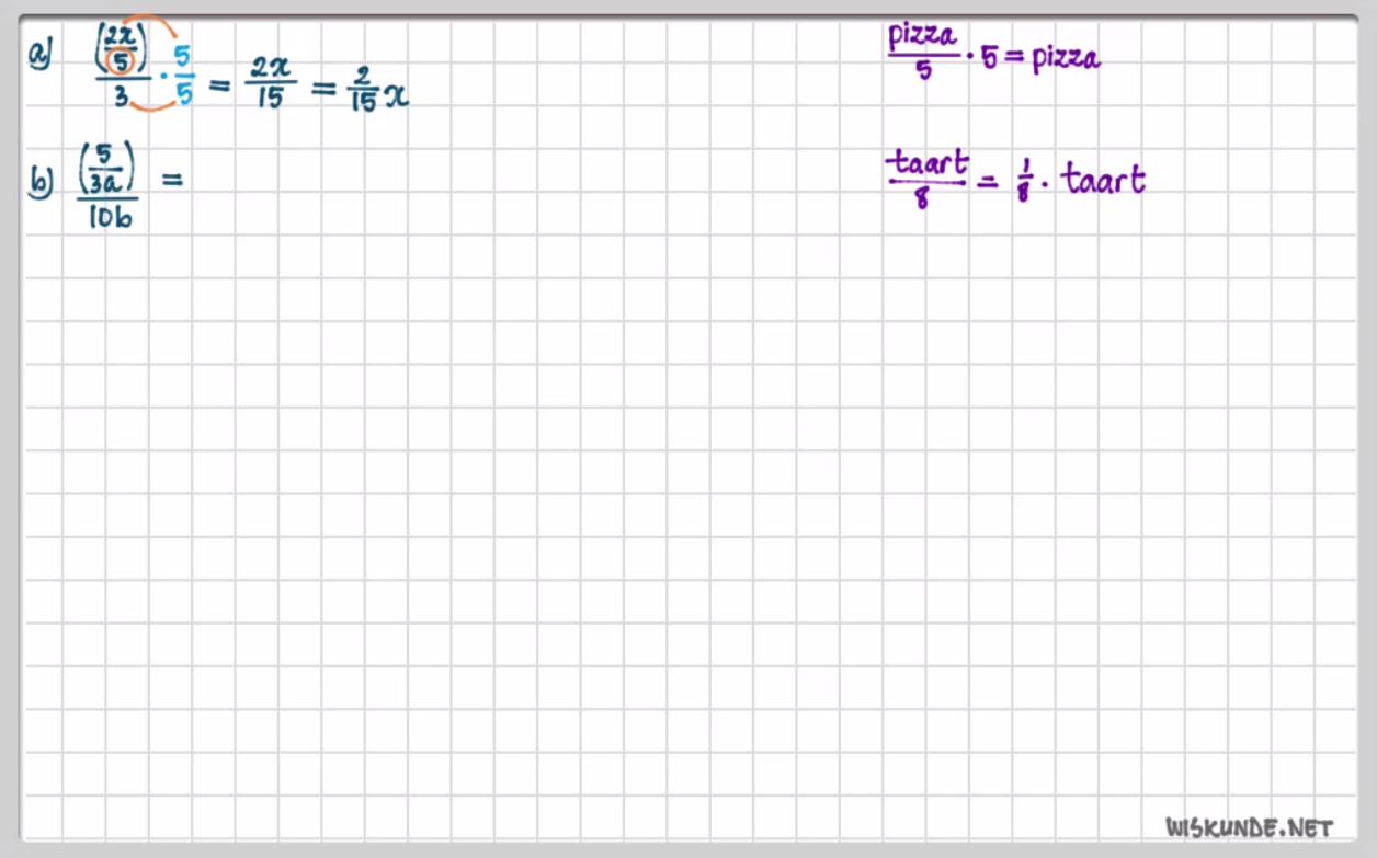 Breuken met letters herleiden Opgave 38