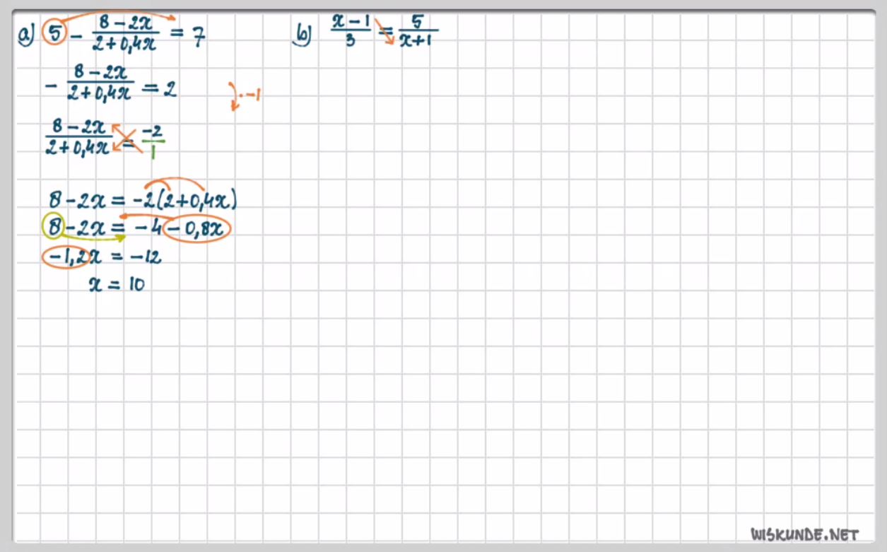 Gebroken vergelijkingen Opgave 50