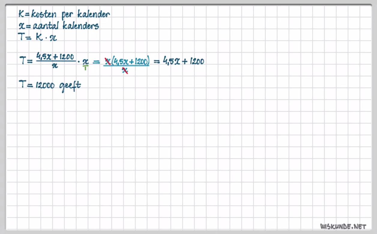 Gebroken vergelijkingen Opgave 53
