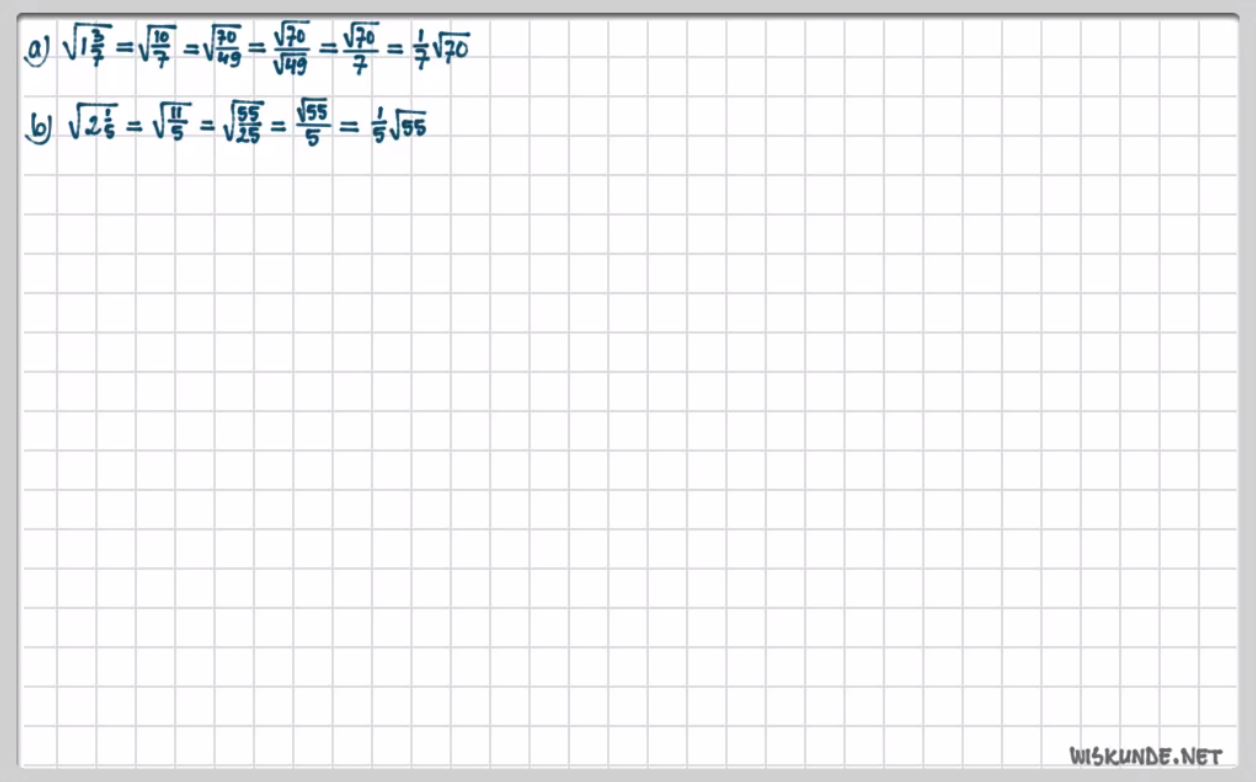Wortels herleiden opgave 60