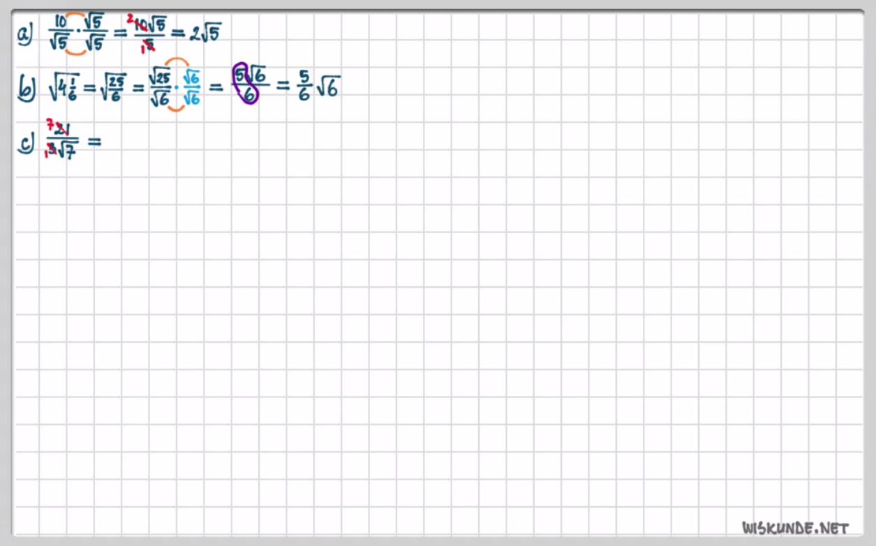 Wortels herleiden opgave 61