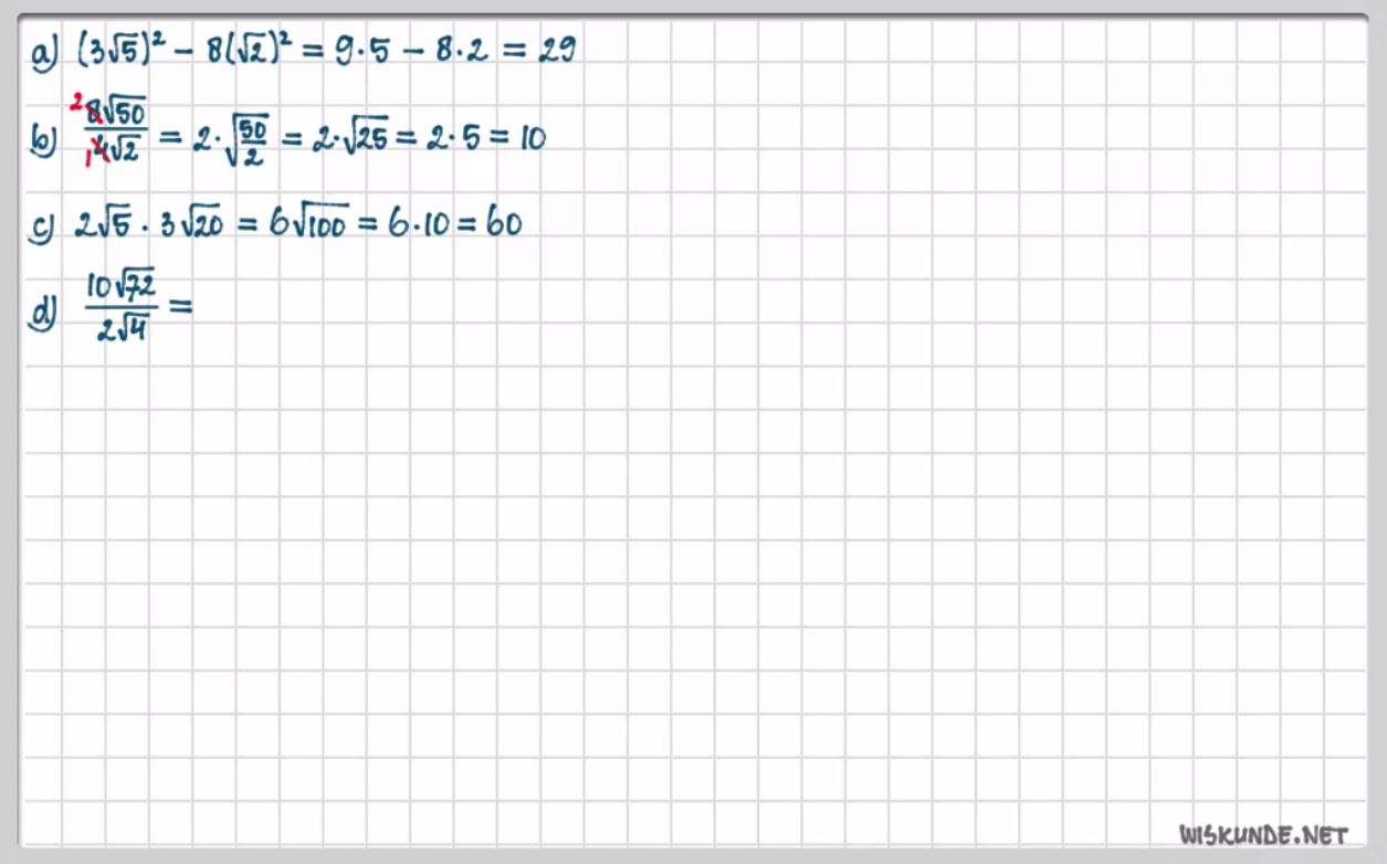 Wortels herleiden opgave 72