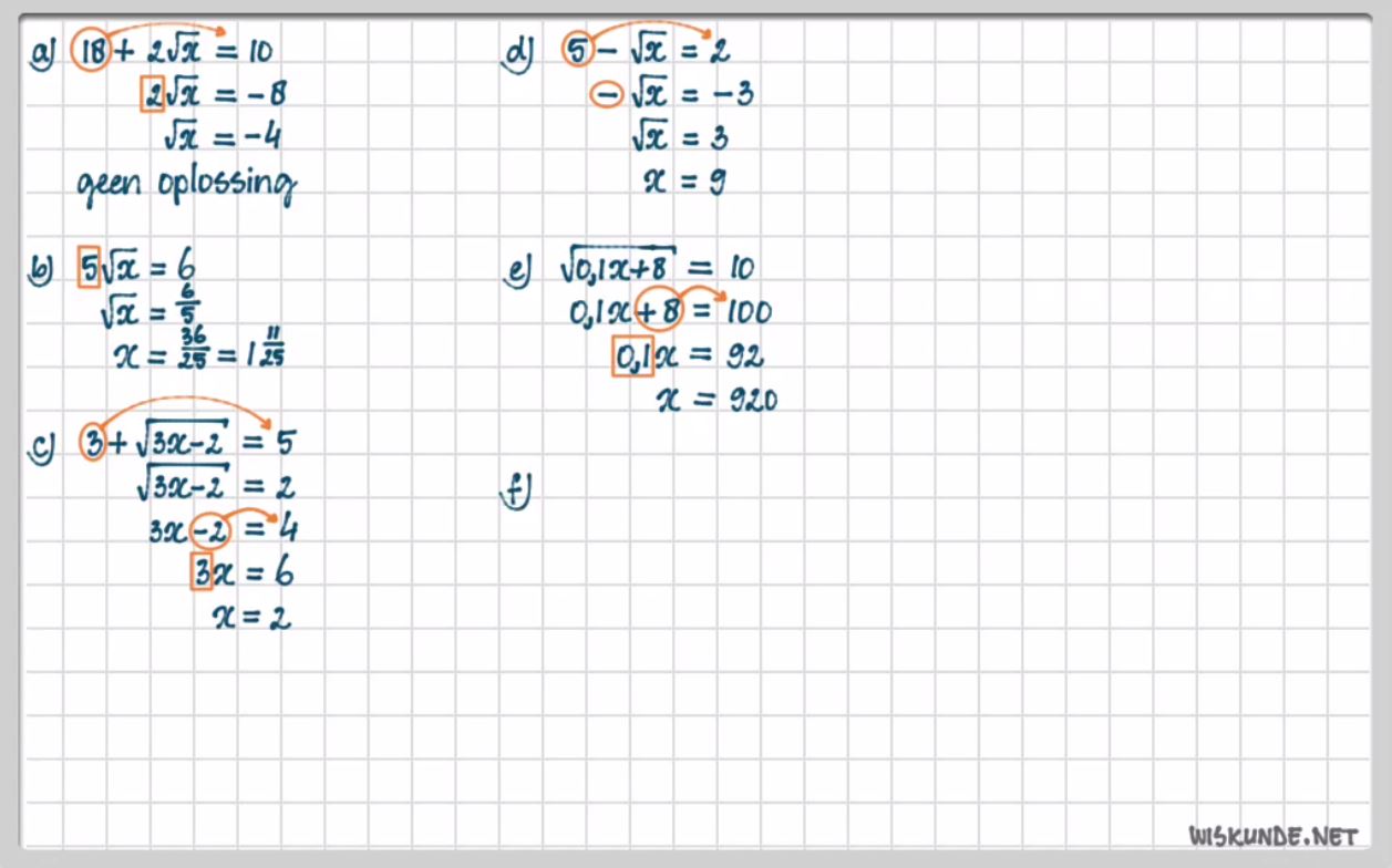 Wortelvergelijkingen Opgave 75