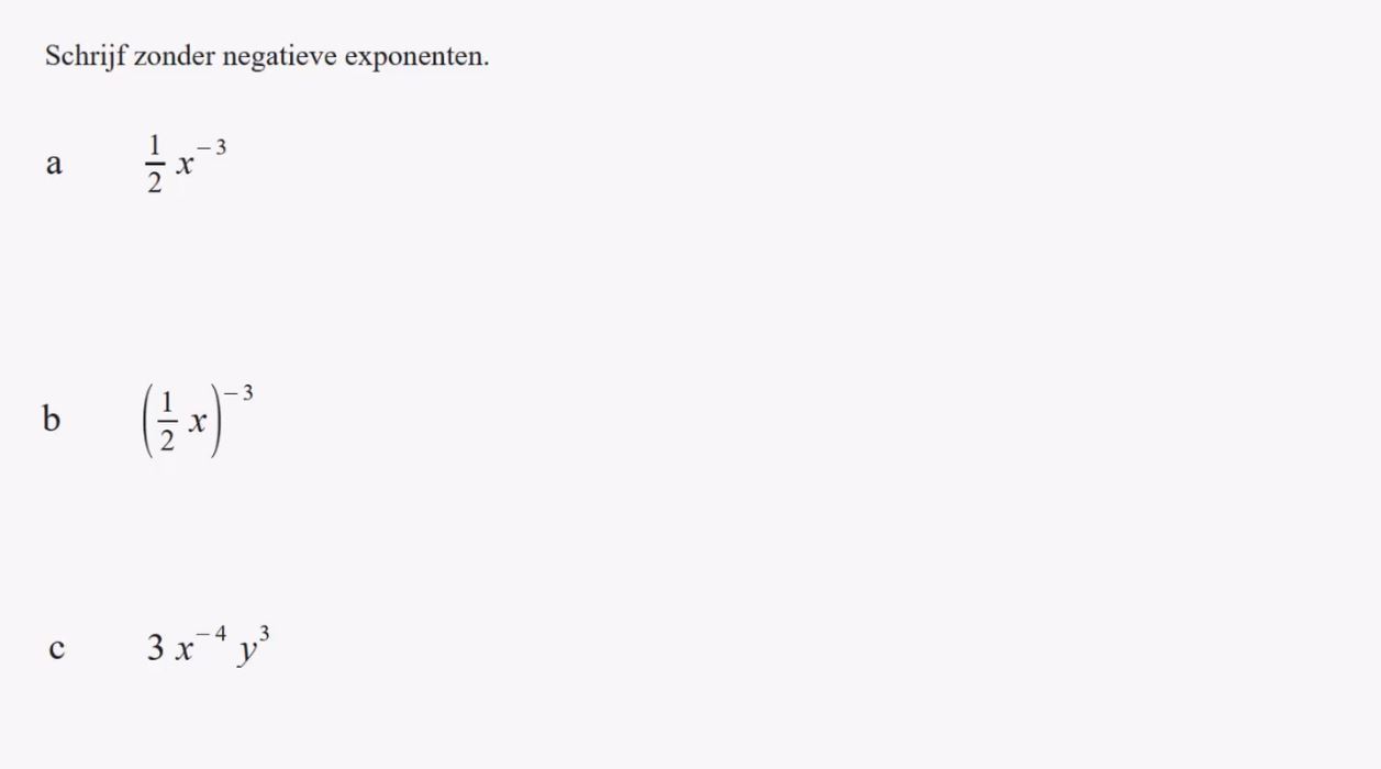 Machten met negatieve en gebroken exponenten Opgave 38