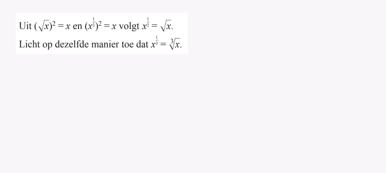 Machten met negatieve en gebroken exponenten Opgave 39