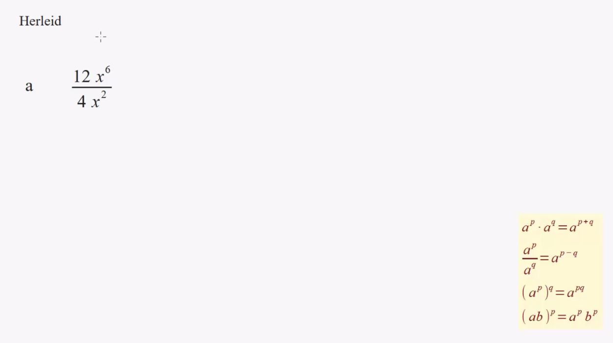 Machten met negatieve en gebroken exponenten Opgave 48