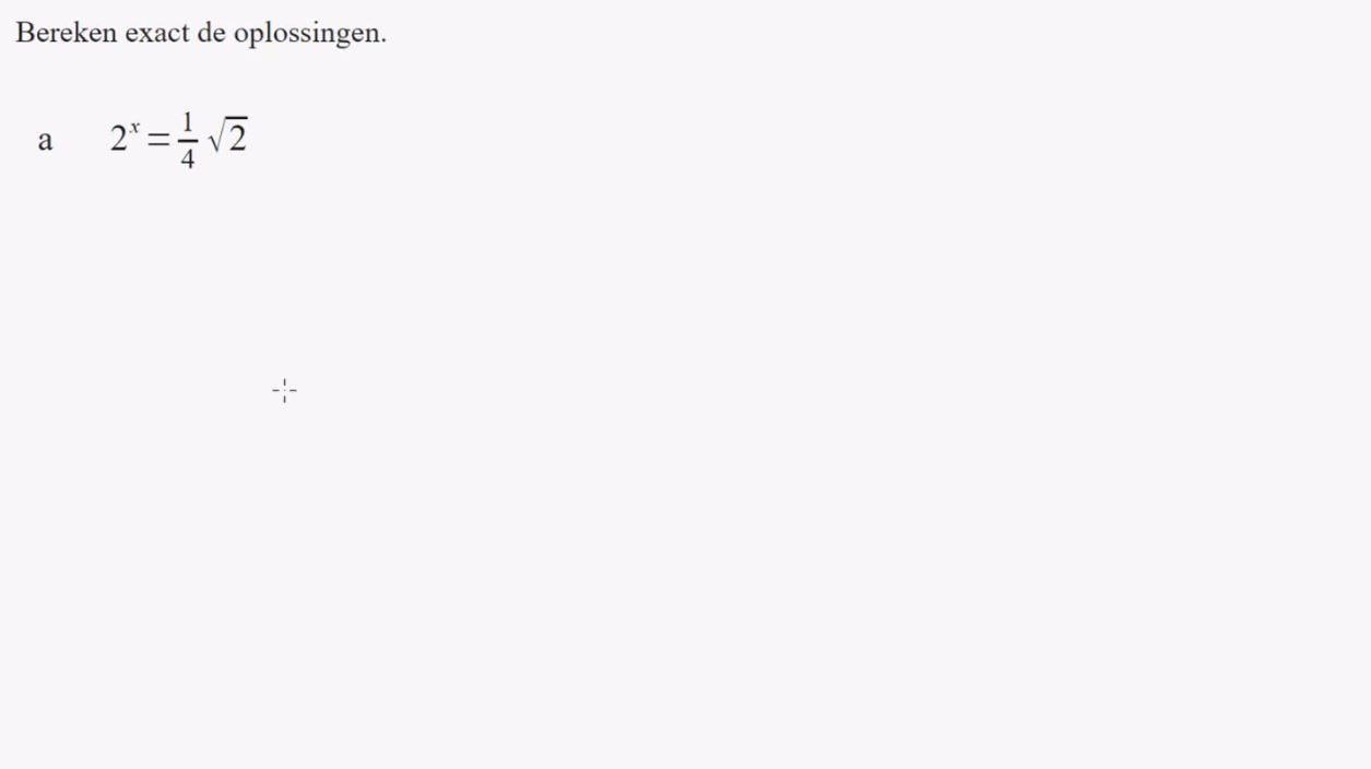 Exponenti&euml;le functies opgave 64