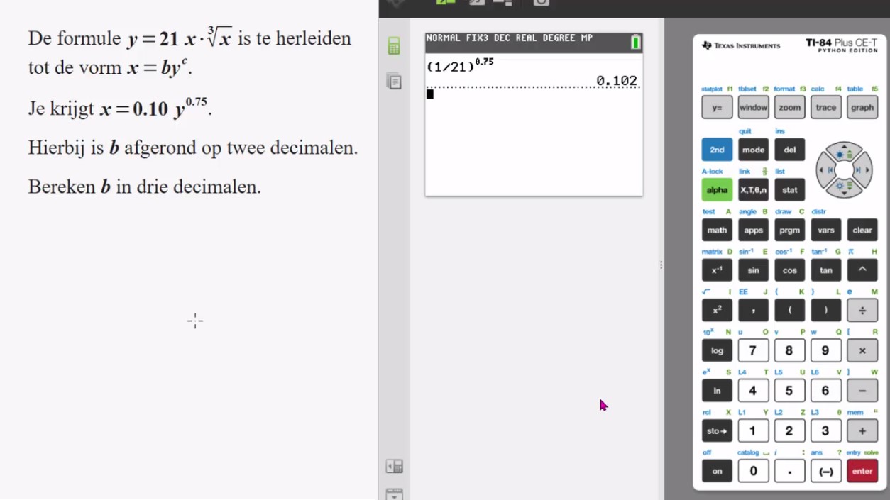 Machten met negatieve en gebroken exponenten Opgave 45