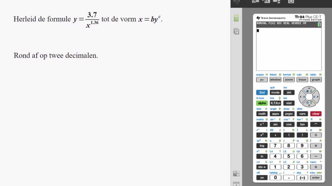 Machten met negatieve en gebroken exponenten Opgave 57