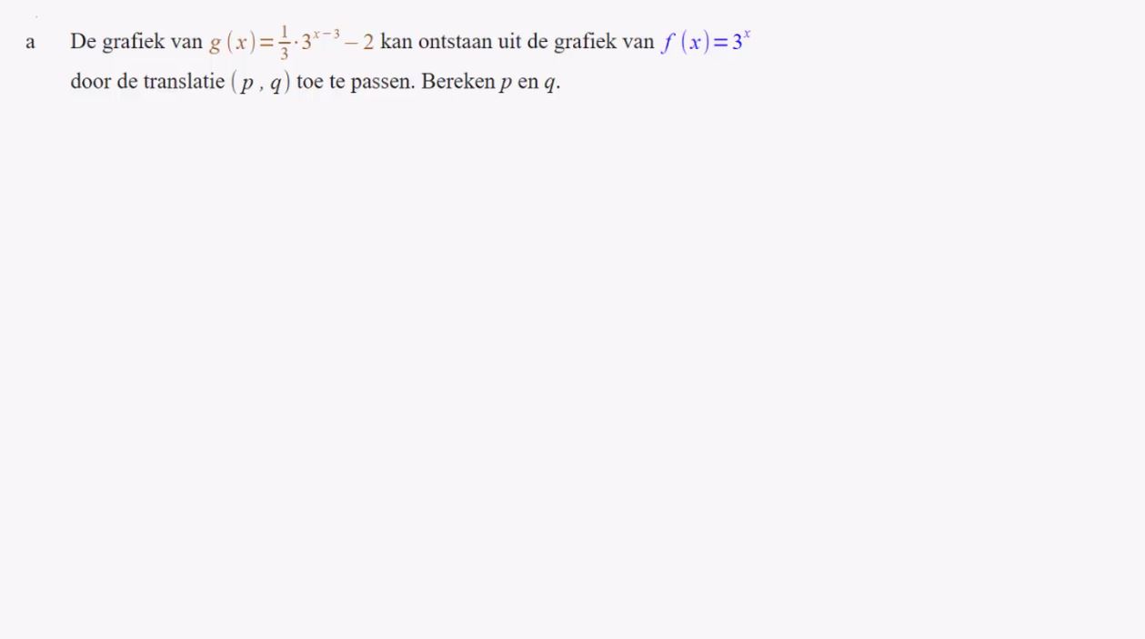 Exponenti&euml;le functies Opgave 63