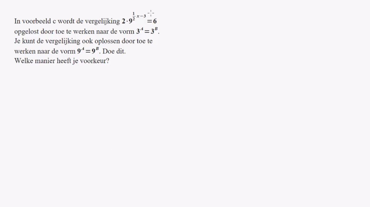Exponenti&euml;le functies Opgave 67