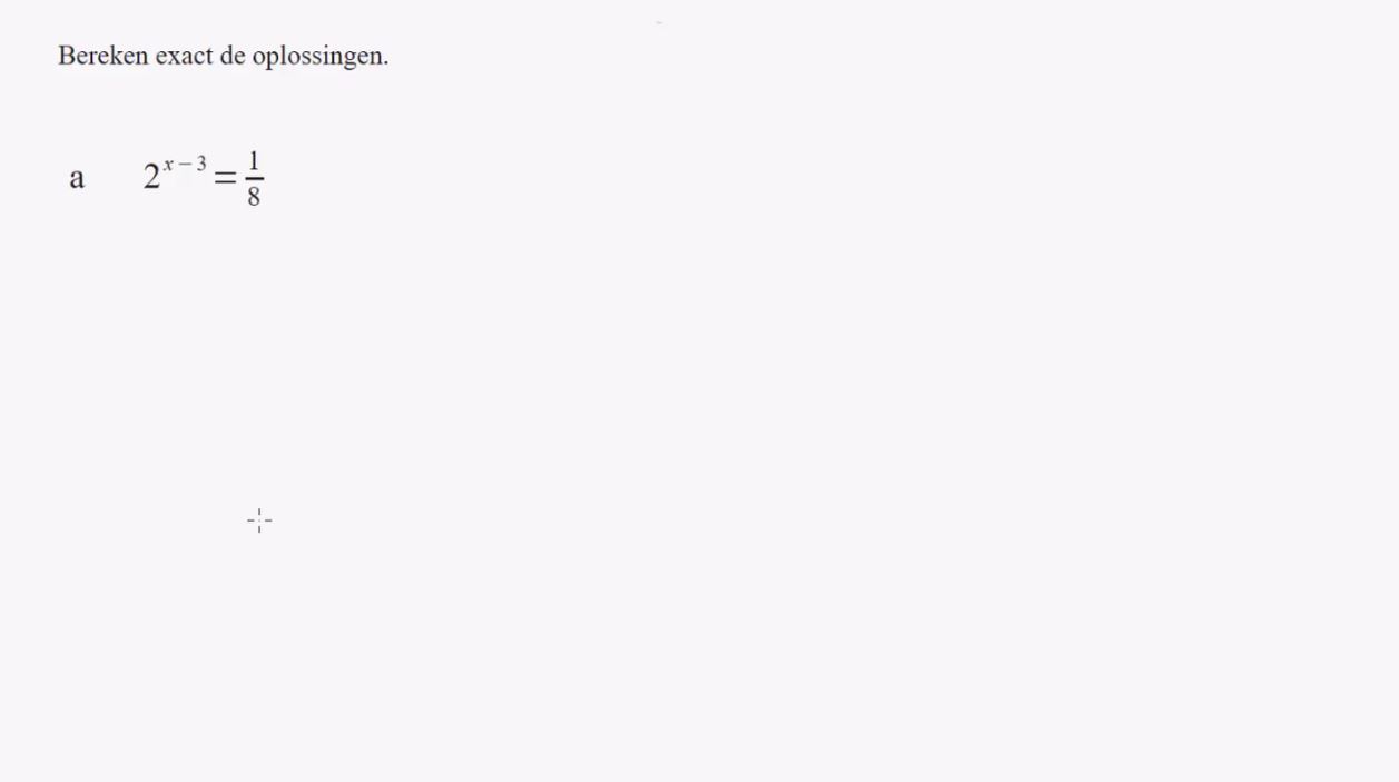 Exponenti&euml;le functies Opgave 68