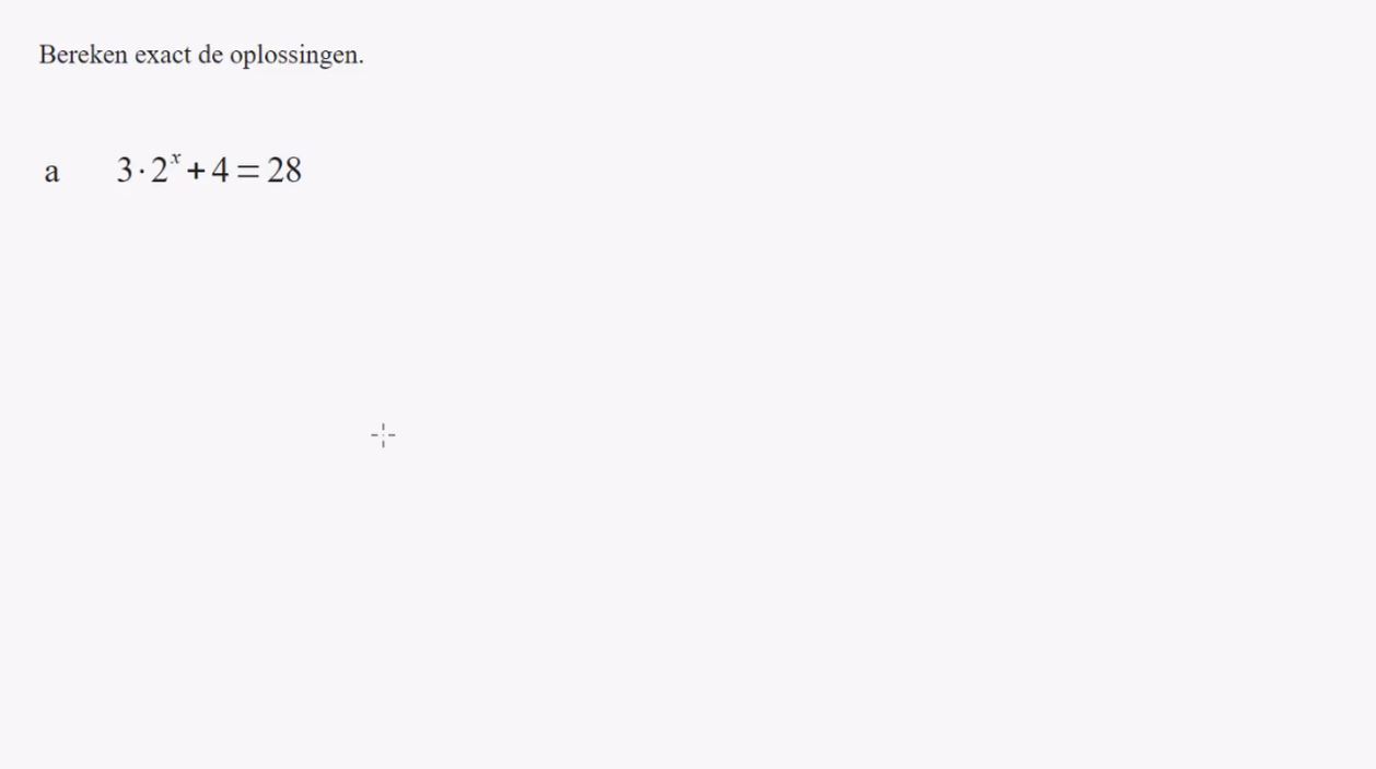Exponenti&euml;le functies Opgave 69