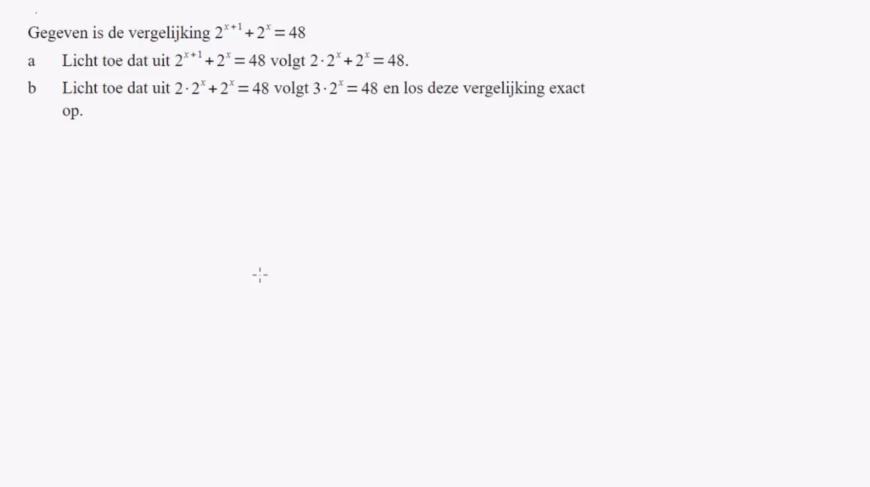 Exponenti&euml;le functies Opgave 73