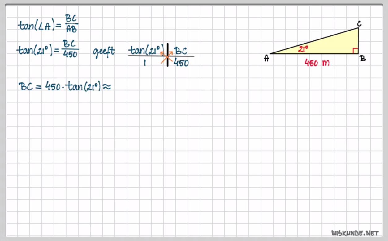 Tangens en hellingshoek Opgave 11